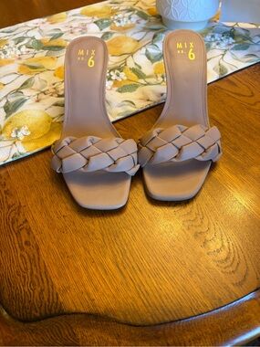 Mix No. 6 Braided Slide Mules - Taupe